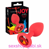 Colorful JOY - silikónové análne dildo - malé (červené)