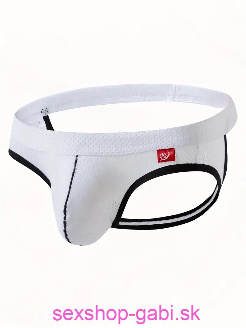 Premium Mesh Hole Brief - White