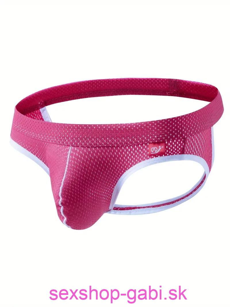 Premium Mesh Hole Brief - Rose