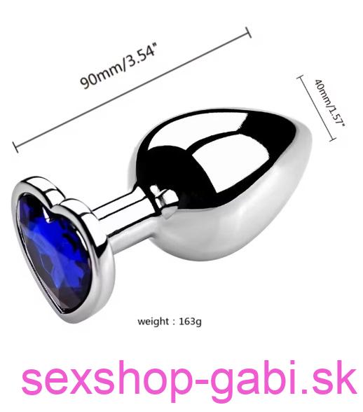 Kovový análny kolík VEĽKÝ (L) modrý