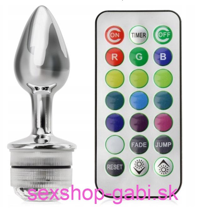 LED svietiaci análny kolík s farebným svetlom