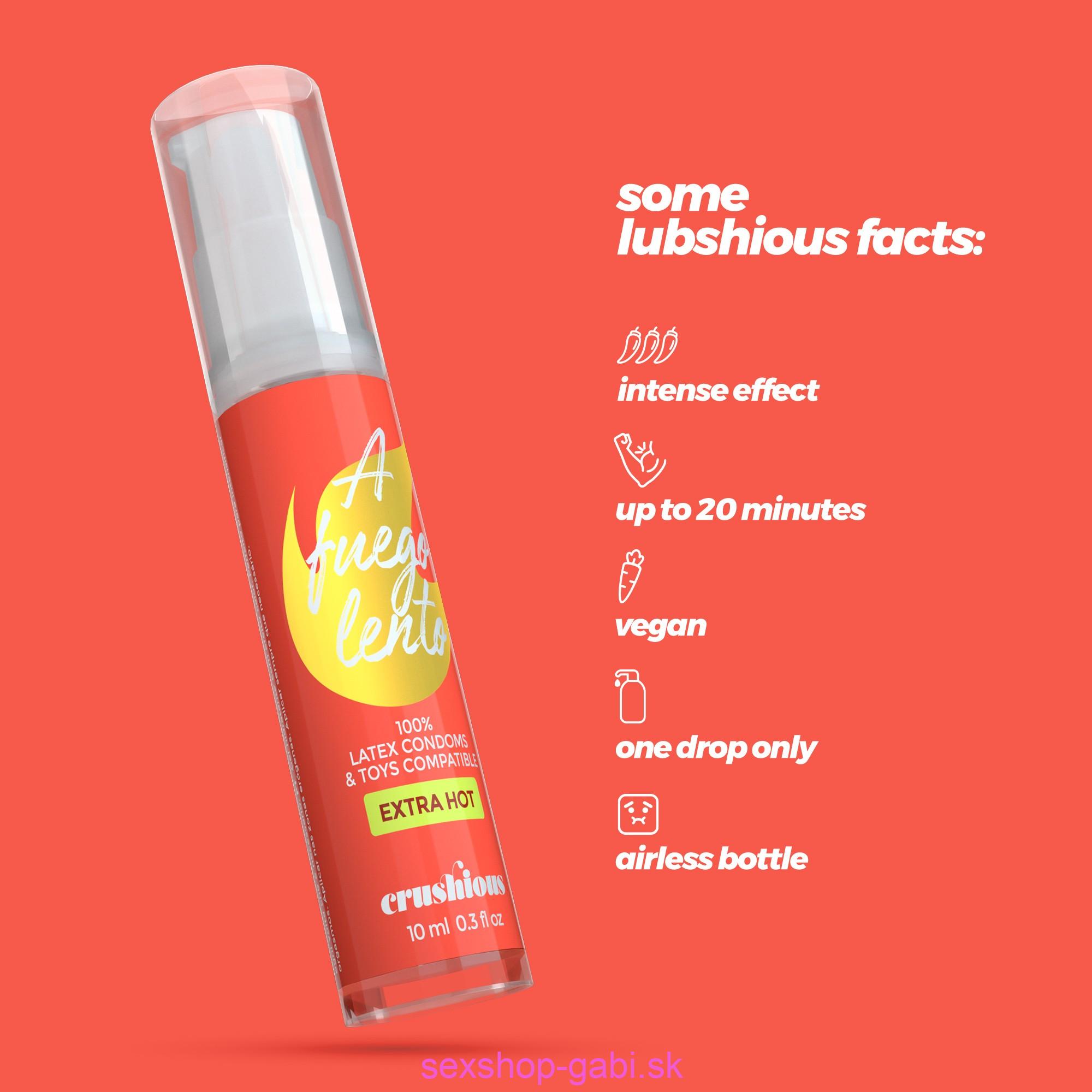 CRUSHIOUS LUBRIKAČNÝ GÉL S TEPLÝM ÚČINKOM 10 ML